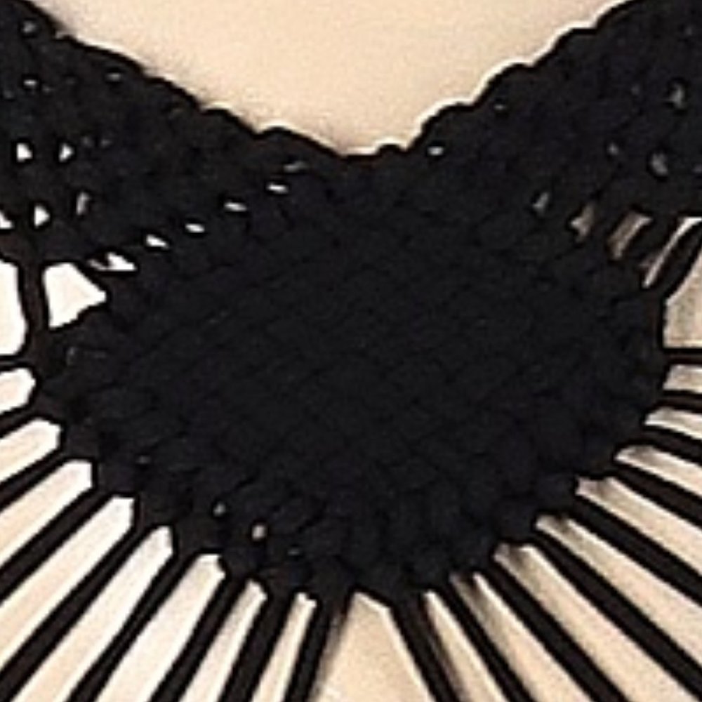 💥HOT ITEM💥 Bodycon Macrame and Fringe Dress in Black - Picture 11 of 14